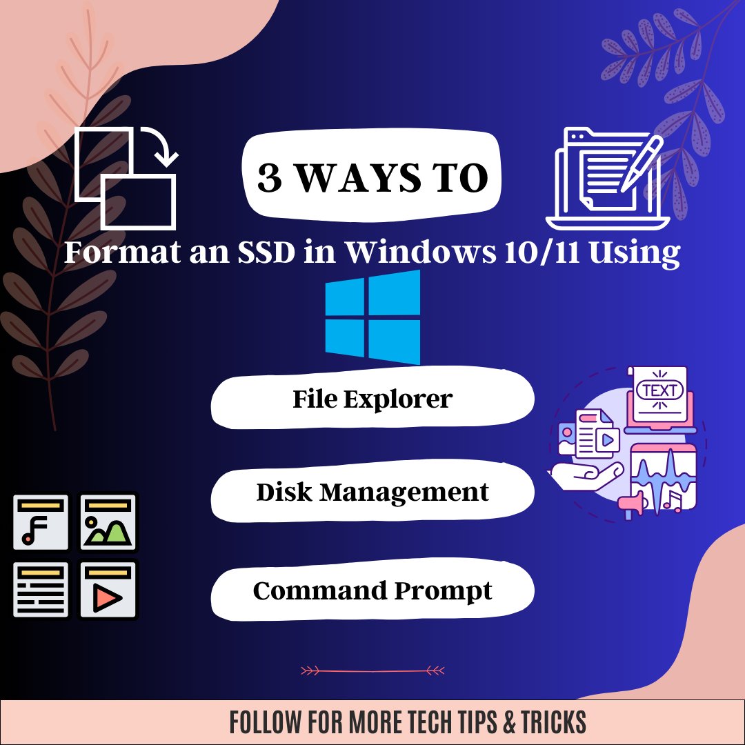 ✅Get the most out of your Solid-State Drive (SSD) in Windows 10 or 11 with these three easy ways to format it🚀 Boost your PC's performance with a simple SSD format💻

#ssd #windows10 #windows11 #storage #computertips  #formatssd #diskmanagement #fileexplorer #commandprompt #PC