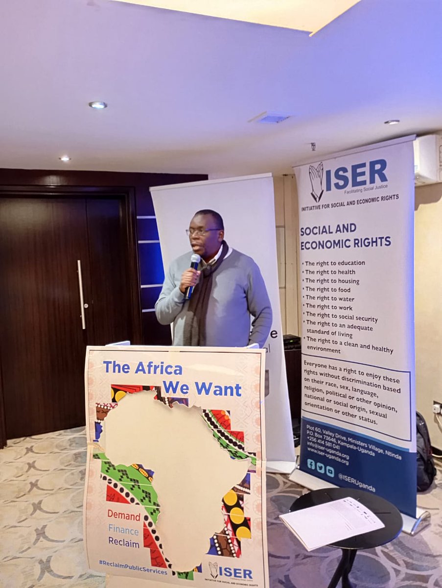 Nairobi Water Justice Working Group makes a presentation on 'Water anti-privatization Campaigns in Kenya' at the Africa Coalition on Public Services meeting in Nairobi.