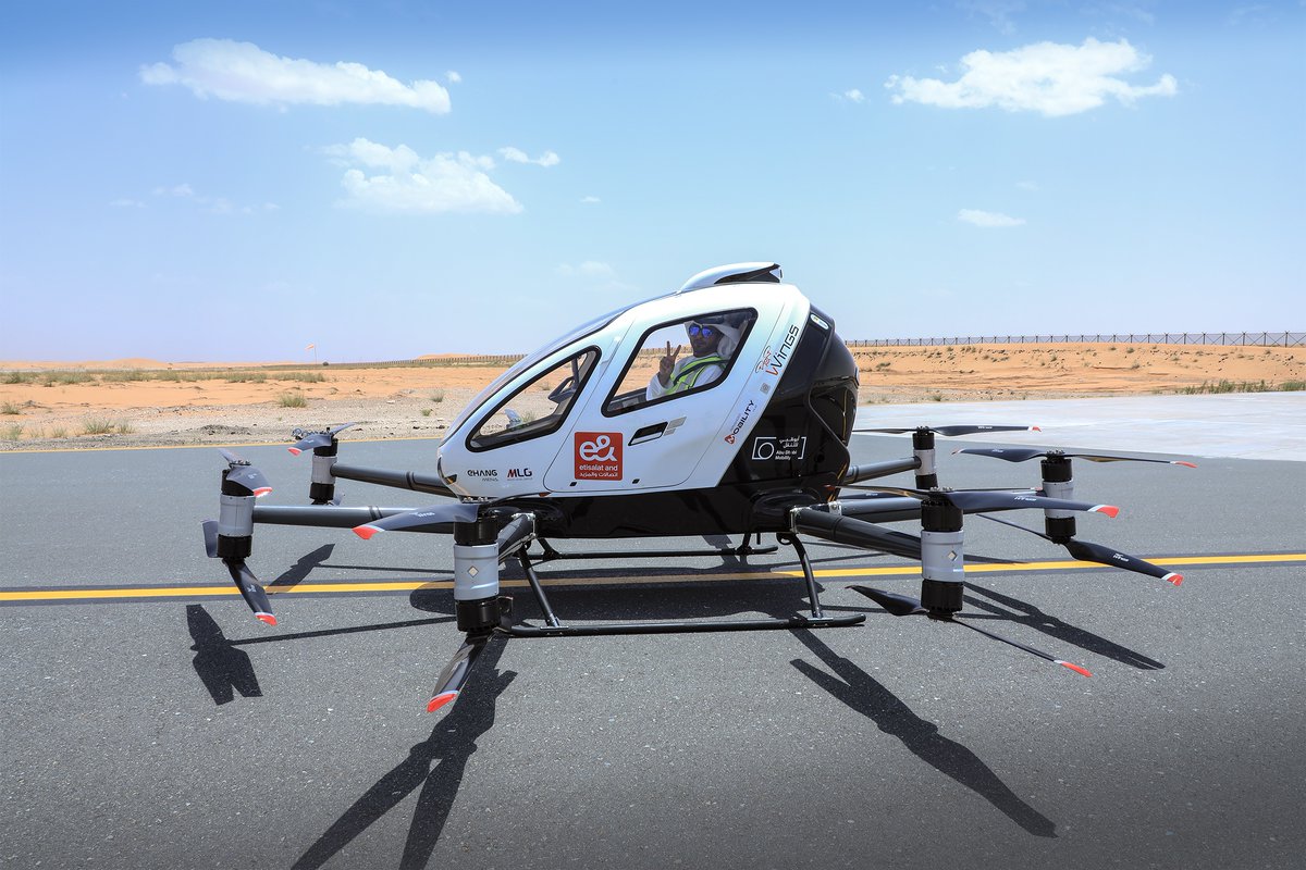 📢“When you fly with it you will realize, this is not the future , it’s happening now,” said Mohamed Al Dhaheri, board member of MLG, UAE's premier passenger of our #EH216-S pilotless #eVTOL .

#AAM #UAM #Airtaxi #EHang