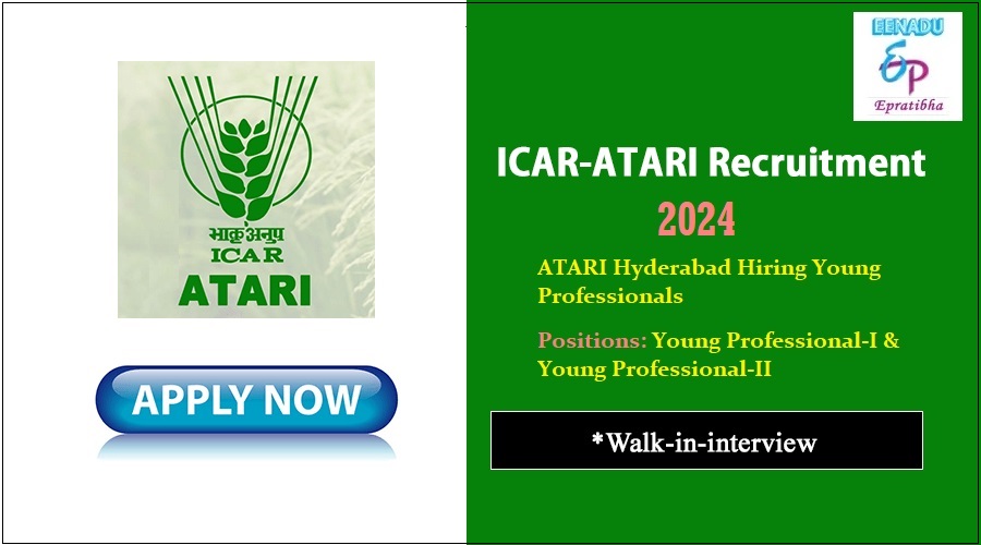 Walk-ins: ICAR-ATARI Hyderabad Hiring Young Professionals (Walk-in Interview)!
categories.epratibha.net/Notification/w…
#ATARI #ICAR #YoungProfessionalJobs #WalkinInterview #HyderabadJobs #AgriculturalResearch #AgricultureJobs #recentgraduatejobs #epratibha #eenaduepratibha #Eenadu