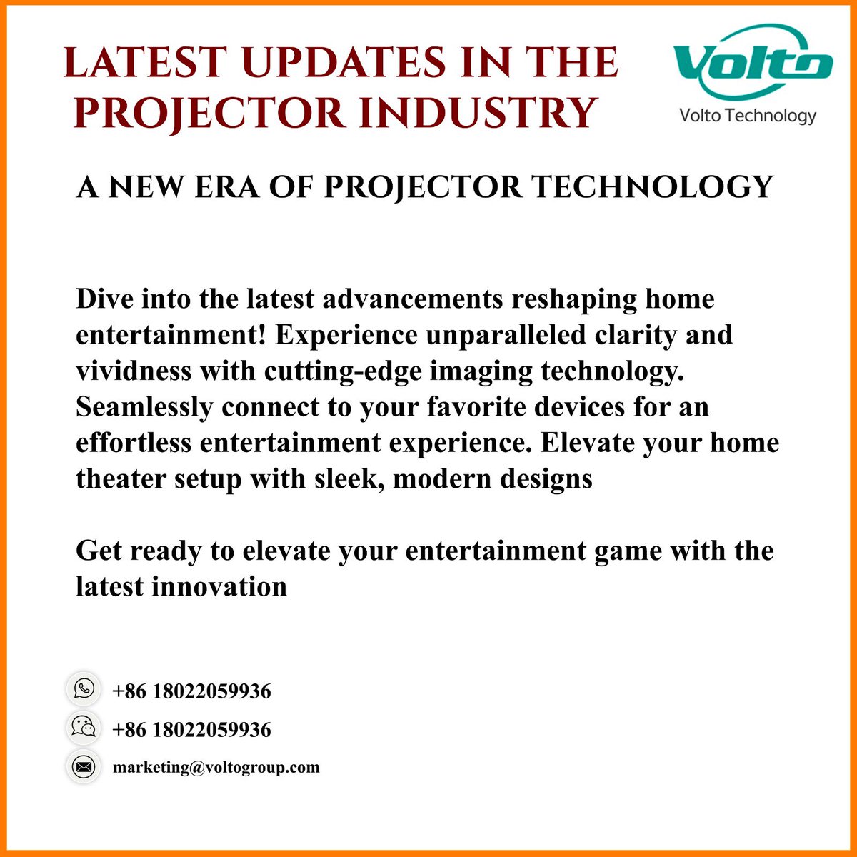 VoltoProjector's tweet image. #ProjectorTech #HomeEntertainment #CuttingEdge #TechNews #ImmersiveExperience #NextGen #InnovationNation
