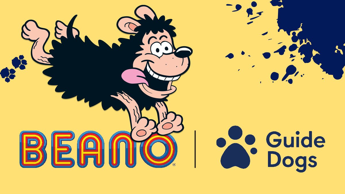 It’s a special #TongueOutTuesday today with the well-known Gnasher from @BeanoOfficial 👋 Although Gnasher isn’t quite cut out to be a guide dog, he loved his visit to our National Centre in our comic strip story with Beano. Learn more 👉 guidedogs.org.uk/beano