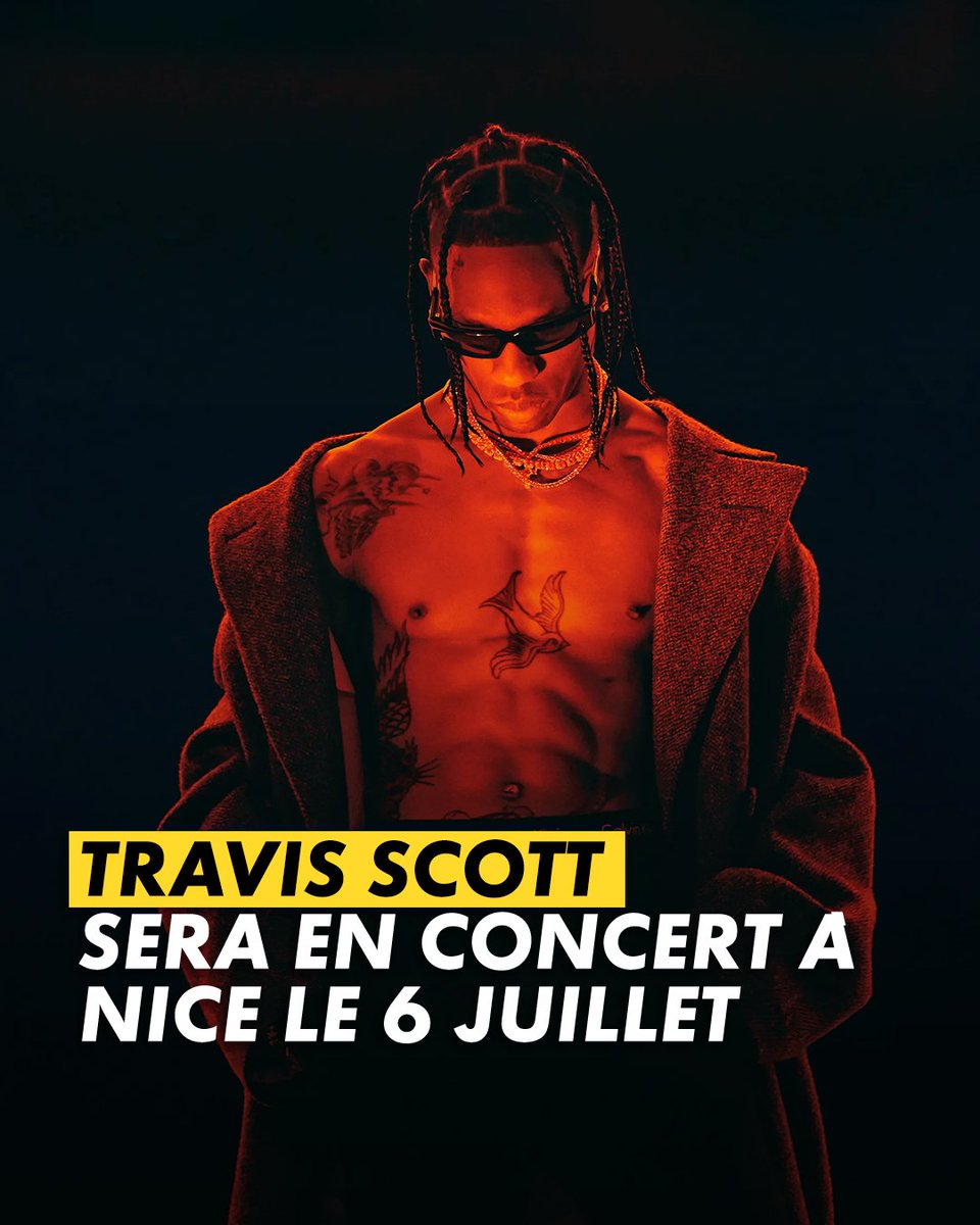 Bonne nouvelle : le rappeur Travis Scott se produira à l’Allianz Riviera de Nice le samedi 6 juillet pour une date unique. 🔥