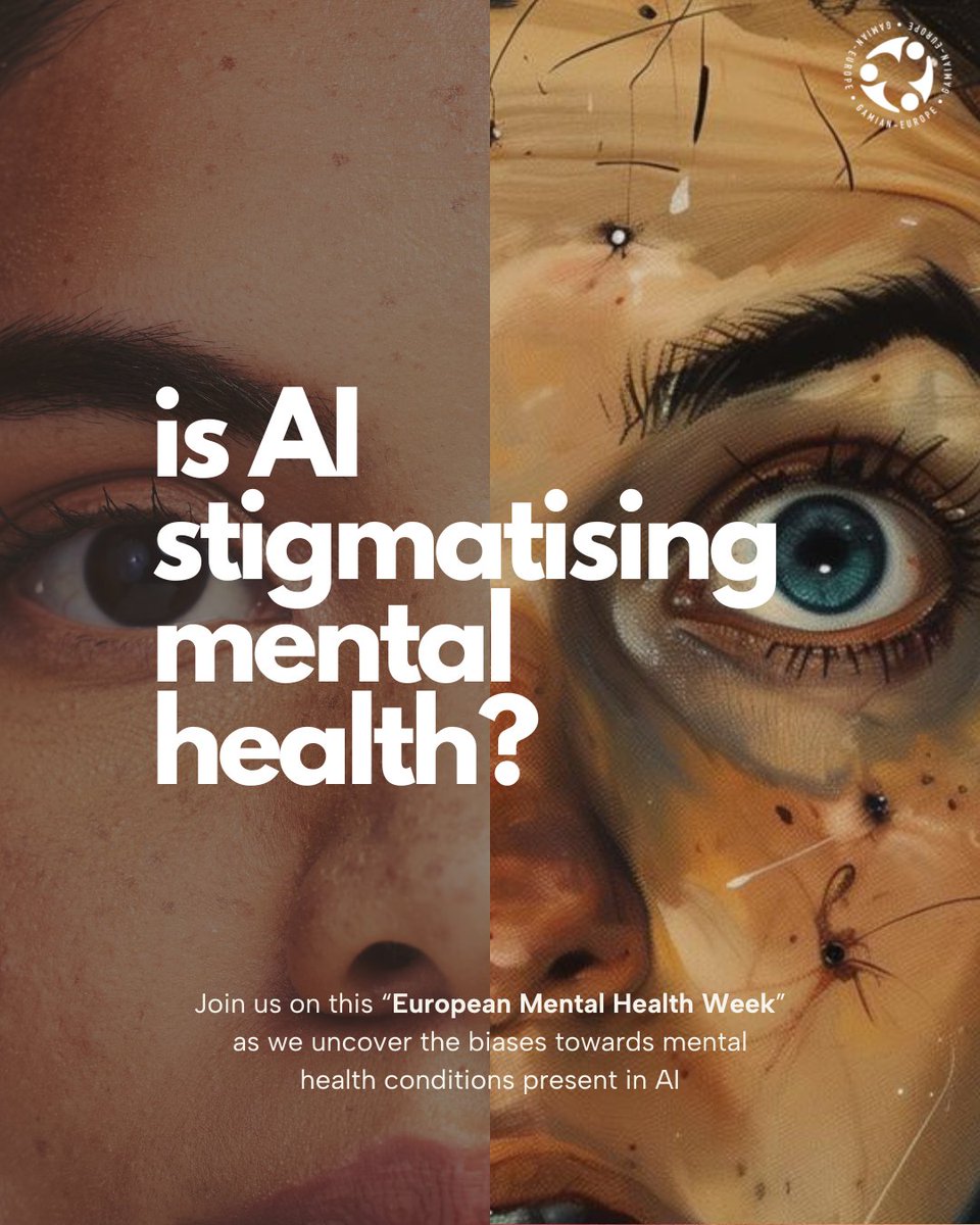 🌟 Is AI stigmatising Mental Health? 💻 ✨ 🔜Next week is #EuropeanMentalHealthWeek and we're sharing #AI-generated images with those experiencing #mentalhealth conditions to explore feelings of representation or #stigma 👀Watch this space! #MentalHealthAwareness