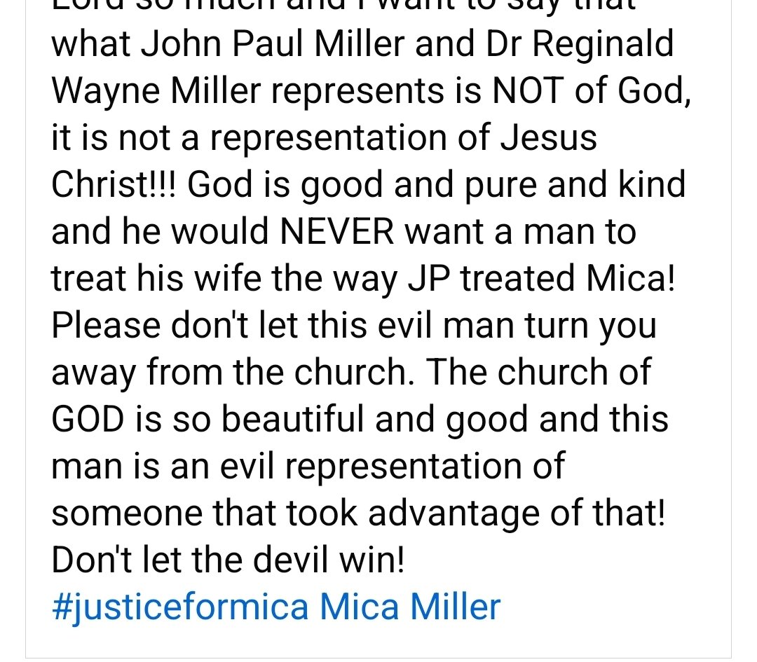 JLRINVESTIGATES's tweet photo. An ex girlfriend of pastor John-Paul Miller speaks out. Shares shocking details about the pastor, pastor's father &amp; Solid Rock Church.
#MicaMiller https://t.co/FyVlAmVHBS
