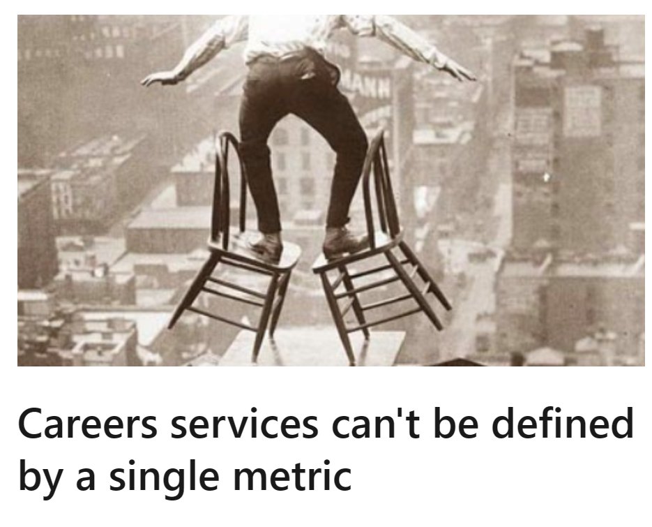 Great new article by <a href="/MikeGradconsult/">Mike Grey</a> 🙌

''The success of a careers service is influenced by tangled web of external and internal factors beyond their control, it can't defined by any single metric. Not ever, but particularly not now.''

linkedin.com/pulse/careers-…