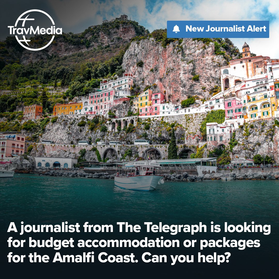 A journalist from The Telegraph is looking for budget accommodation or packages for the Amalfi Coast. Can you help? 💬 Respond to this request and 100s more right now at TravMedia. ➡️ travmedia.com #Journorequest #PRRequest ❓ Don't have an account yet? Register for