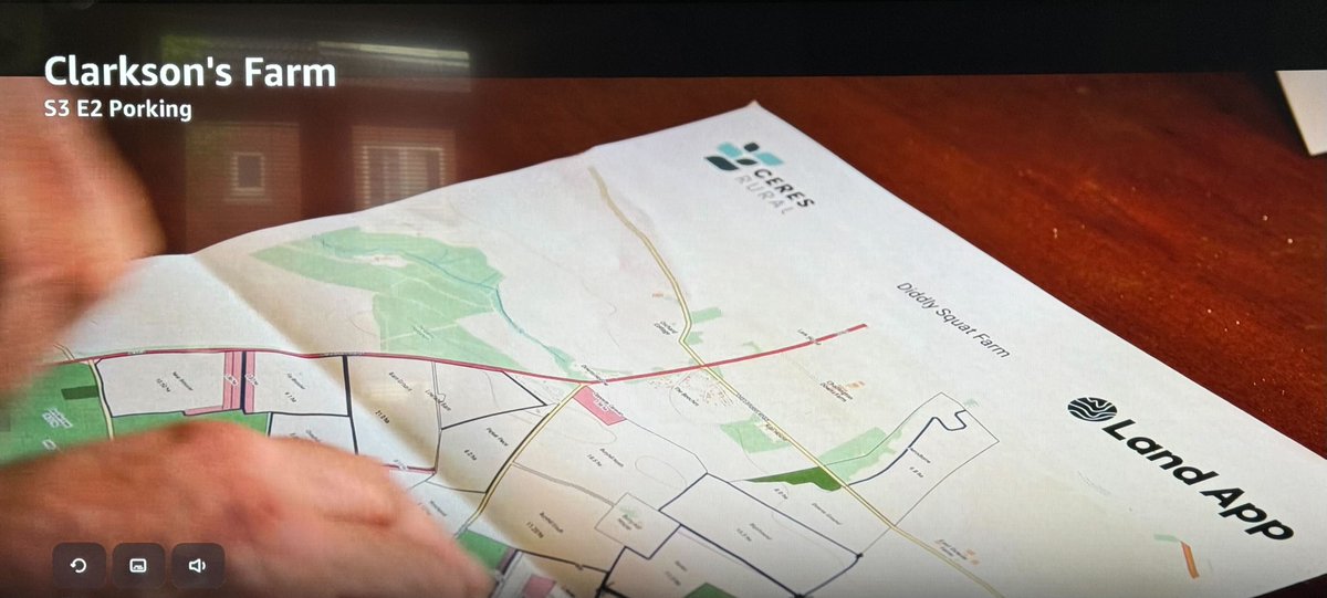 Did you spot us in the latest series of Clarkson's Farm? 👀 Seeing our friends at @ceresrural helping Clarkson's team make land use decisions with Land App is great. Clean mapping underpinned by @OrdnanceSurvey data is providing clarity to their diverse planning. #ClarksonsFarm