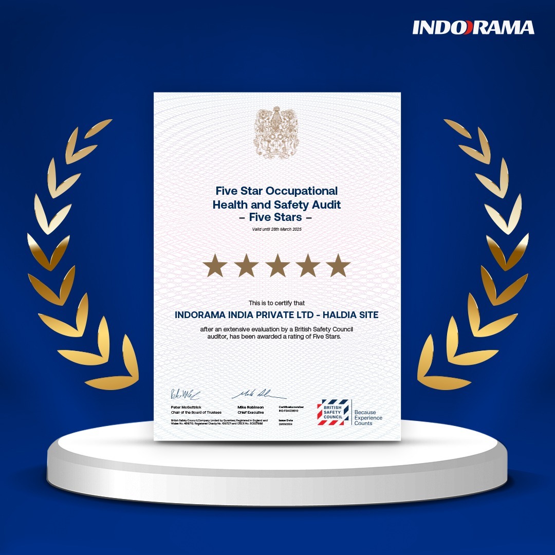Indorama India Private Limited, a group company of Indorama Corporation, takes pride in achieving a Five Star rating from the British Safety Council, showcasing our dedication to maintaining a healthy &secure workplace.

#SafetyCulture #OccupationalHealth