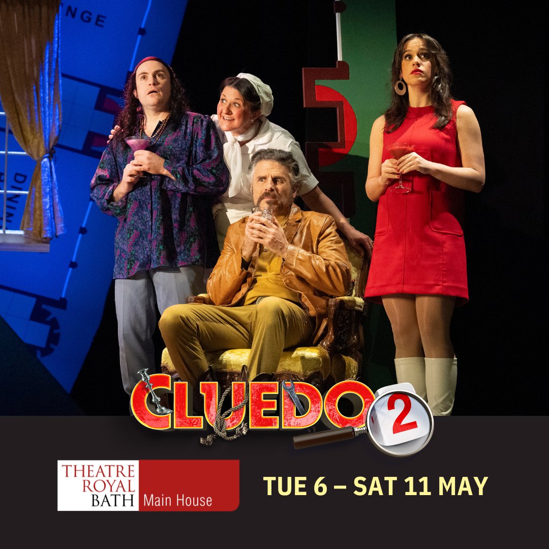 Cluedo 2 is hitting the spotlight at Theatre Royal Bath this week! If you fancy looking for some clues, book your tickets now at cluedostageplay.com 📍 Theatre Royal Bath 📆 6 - 11 May 🎭 Evenings at 7.30pm, Wednesday & Saturday matinees at 2.30pm 📸 Alastair Muir