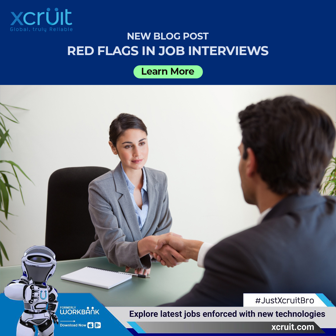 🚩 Don't miss out! Learn about the crucial 'Red Flags in Job Interviews' in our latest blog.

Click the link: xcruit.com/articles/red-f… 

#Xcruit #JustXcruitBro #Recruitorr #blog #JobInterviewTips #RedFlags #jobshiring #Hiring