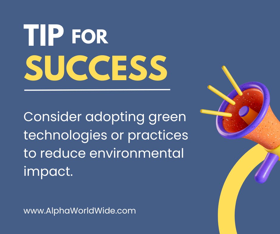 Eco-Friendly Progress

Go green for growth & reputation.

#SustainableBusiness #AlphaWorldWide #AlphaWW