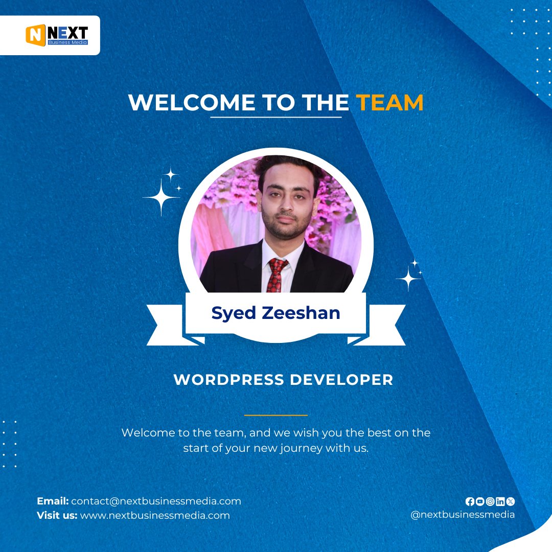 Meet the fresh faces of our team!

Here’s hoping that you have a great journey with us. Congratulations to you🎉. . . .

Syed Zeeshan

#NextBusinessMedia #conference #growingteam #newbeginnings #welcometotheteam #newmember #teamexpansion #teamgrowth #newhires