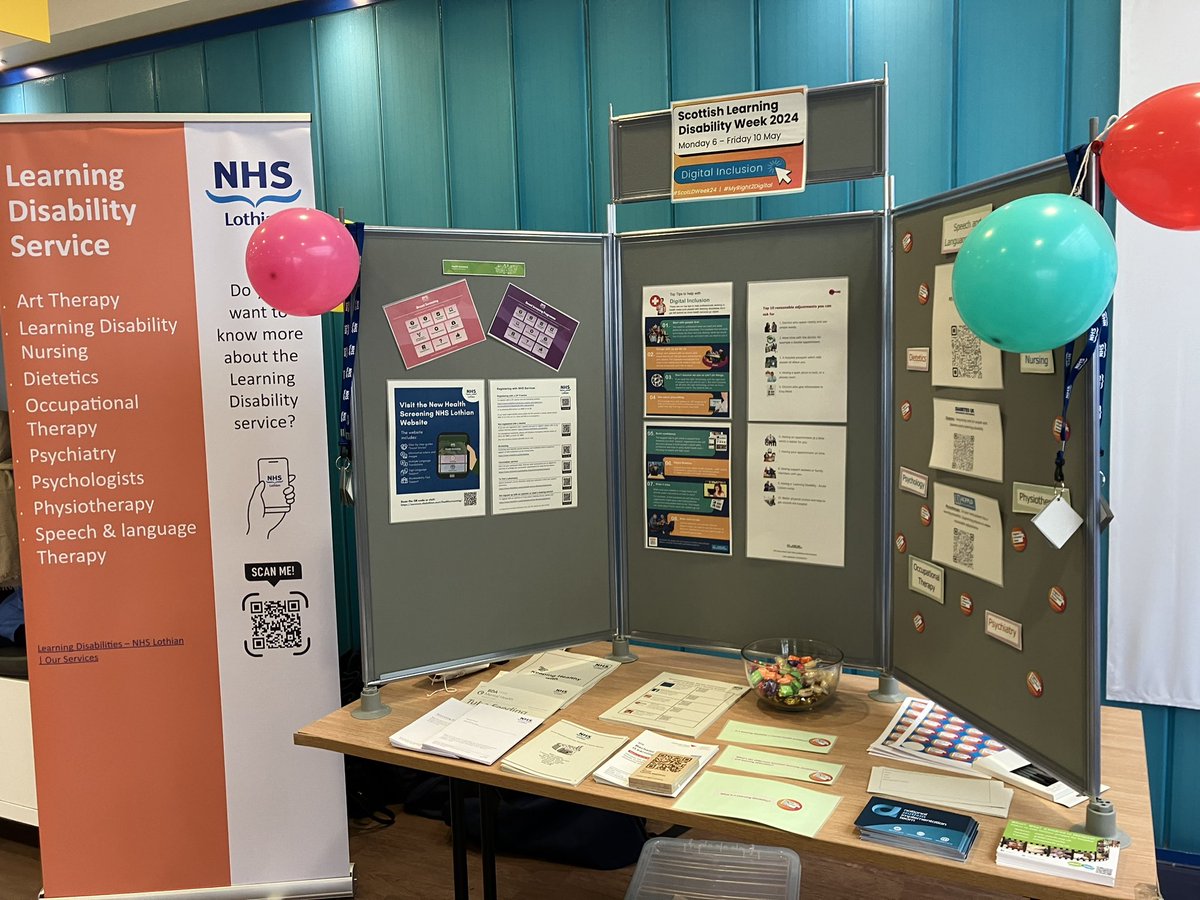 The NHS Lothian learning disability service is at the Royal Infirmary today -come along and see us if you want more information about making your service accessible for people with LD #ScotLDWeek24