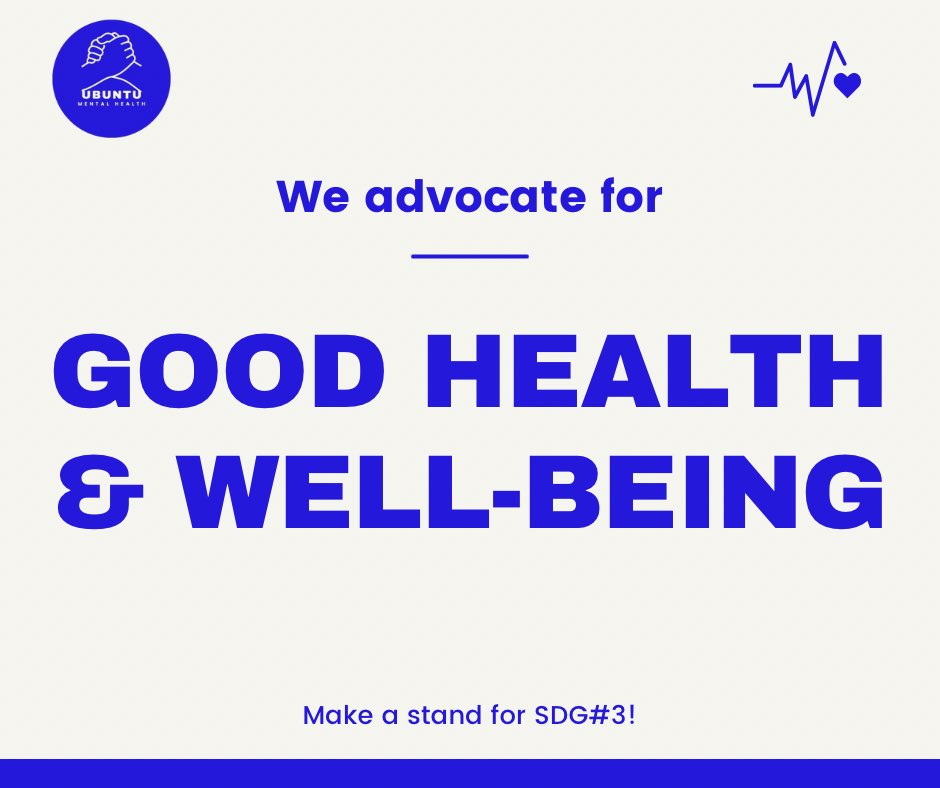 We advocate for good health and wellbeing, do you?

#Ubuntumentalhealth #mentalhealth #mentalwellness