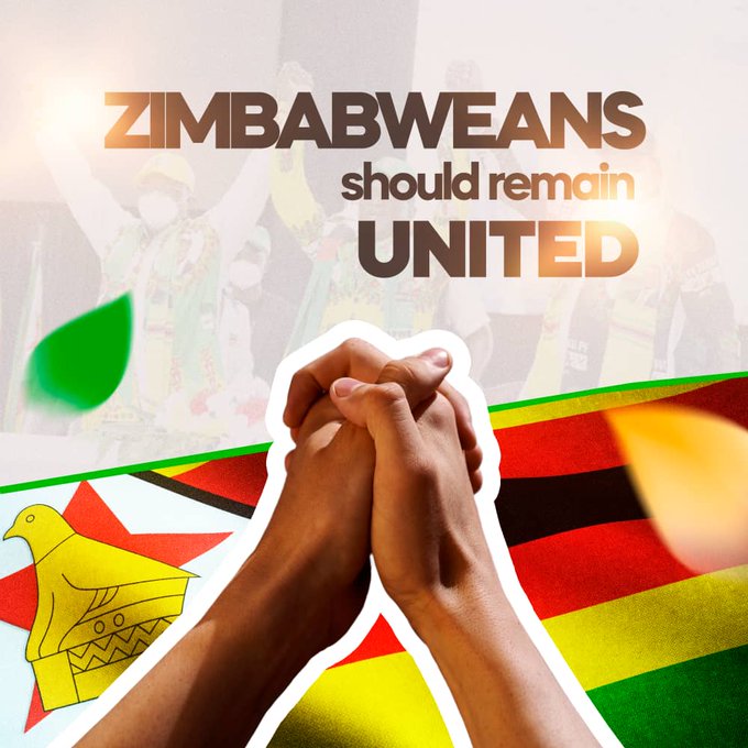 Zimbabweans should remain united. Unity is our greatest strength as Zimbabweans. Let's stand together . #Zimbabwe #Unity  #TogetherWeAreStronger 🇿🇼