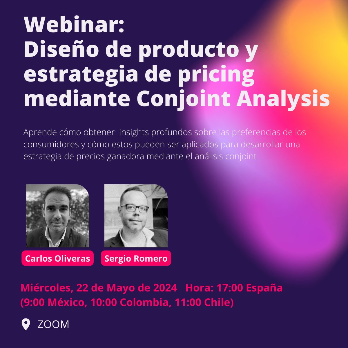 📢 Próximo webinar Gratuito: Diseño de producto y estrategia de pricing mediante Conjoint Analysis. Regístrate ahora para asegurar tu plaza..👇👇👇
bit.ly/3y71Ys5