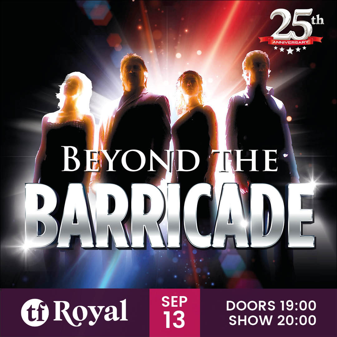 🚨 BEYOND THE BARRICADE🚨 📆 Join us at The TF Royal on Friday, September 13th, for a special evening commemorating 25 incredible years on the road! 🎟 Tickets are NOW ON SALE: bit.ly/3HRi8rc from our Box Office on 094-9023111 and Ticketmaster.ie @BtBarricade