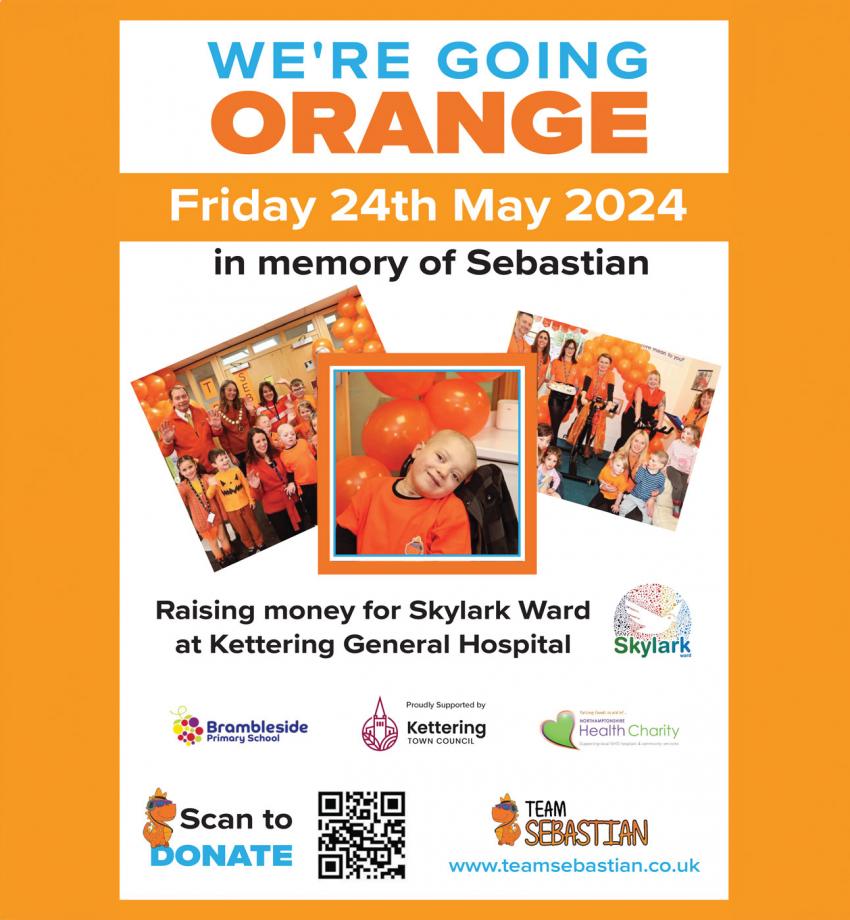 Orange mufti day in memory of Sebastian Brambleside pupil, Sebastian Nunney, age 6 from Kettering, lost his brave fight against Neuroblastoma in January. Months prior, the Kettering and surrounding community united as schools and organisations alike rallied to help fundraise...