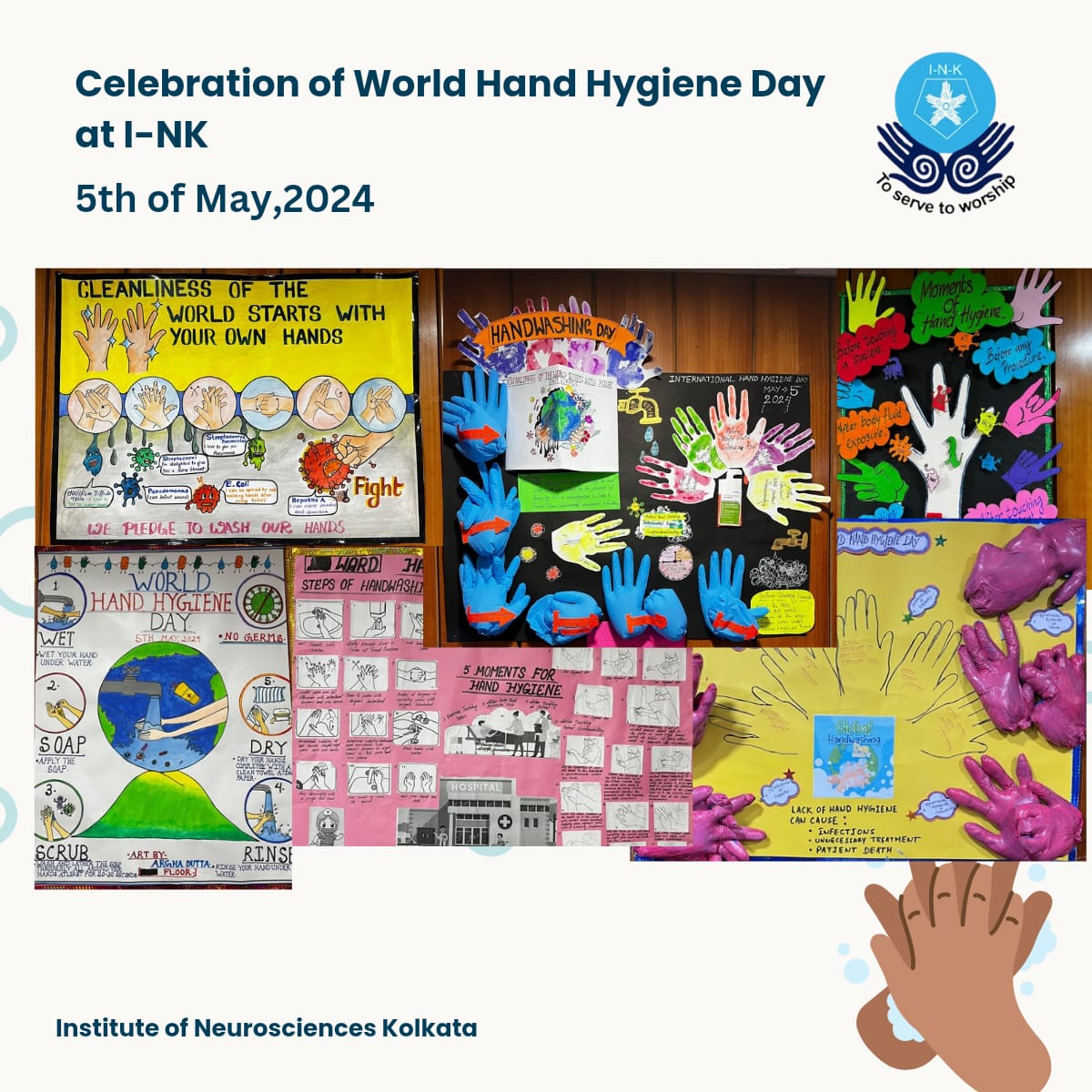 World Hand Hygiene Day celebration at Institute of Neurosciences Kolkata .
#handwash #handhygienematters
