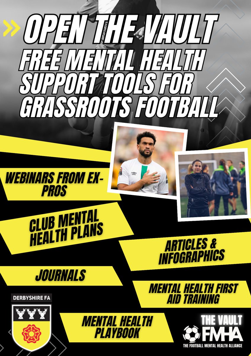 Join us on Mental Health Awareness Week in supporting mental health in the beautiful game. 💙

Click here to sign up to The Vault for FREE: vault.thefmha.com

#TogetherForMentalHealth #TheVault #GrassrootsFootball