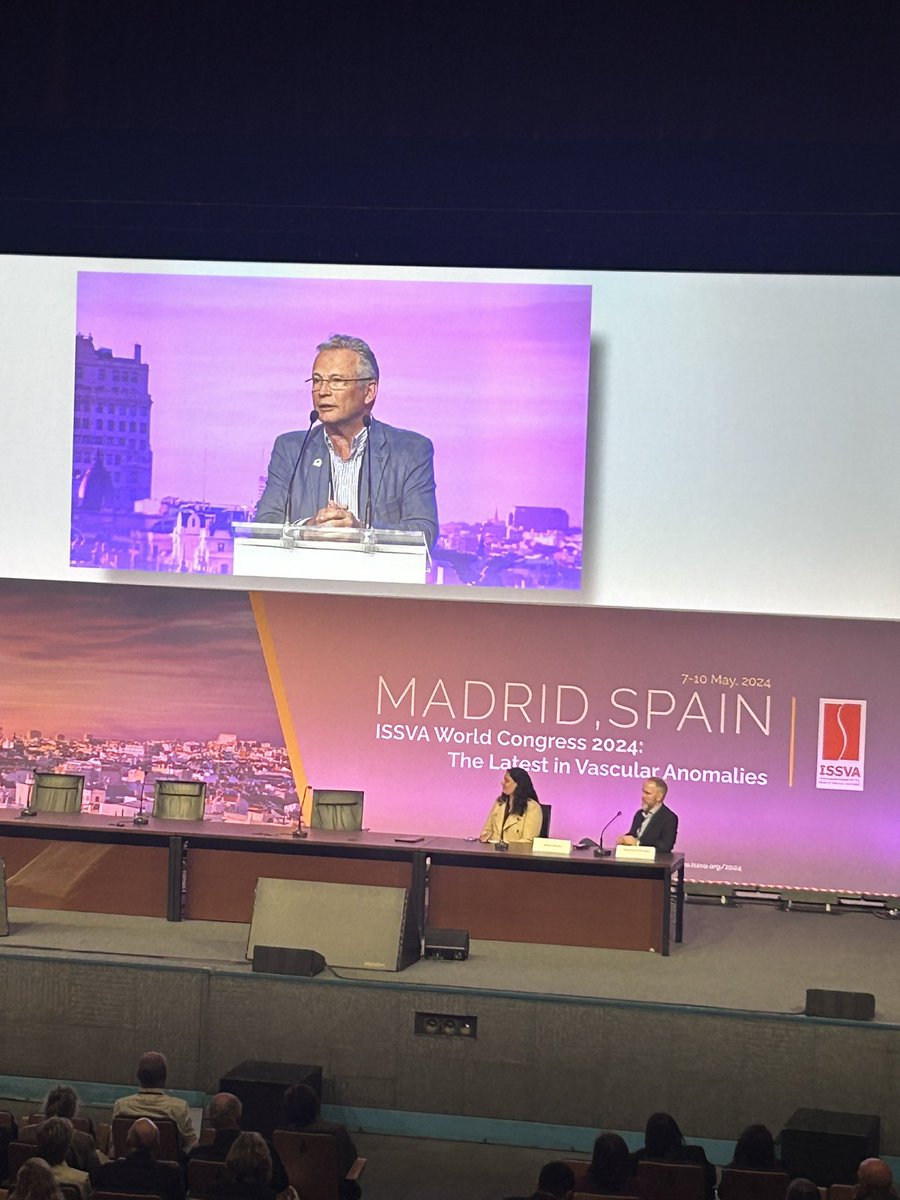 The one and only <a href="/MiikkaVikkula/">Miikka. Vikkula</a> at <a href="/ISSVA_org/">ISSVA</a> .  Father of #vascularanomalies genetics! #VASCAPA #ISSVA2024