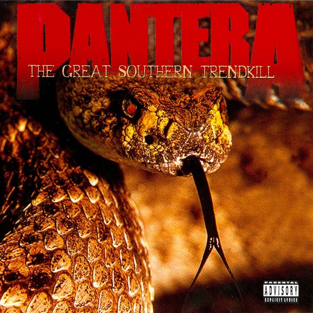 07.05.1996 - The Great Southern Trendkill 🔥🤘🏻
#thegreatsoutherntrendkill #album #panteraband
#philanselmo 🎙️
#dimebagdarrell 🎸
#rexbrown 🎸
 #vinniepaul 🥁
#producer #terrydate
#label #eastwestrecords
#genre #thrashmetal #groovemetal