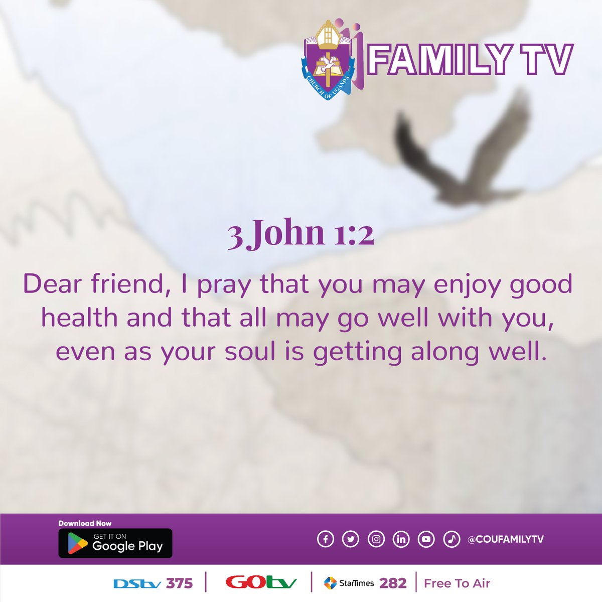 Dear friend, I pray that you may enjoy good health and that all may go well with you, even as your soul is getting along well. (3 John 1:2) NIV
#VerseoftheDay  #enrichinglives