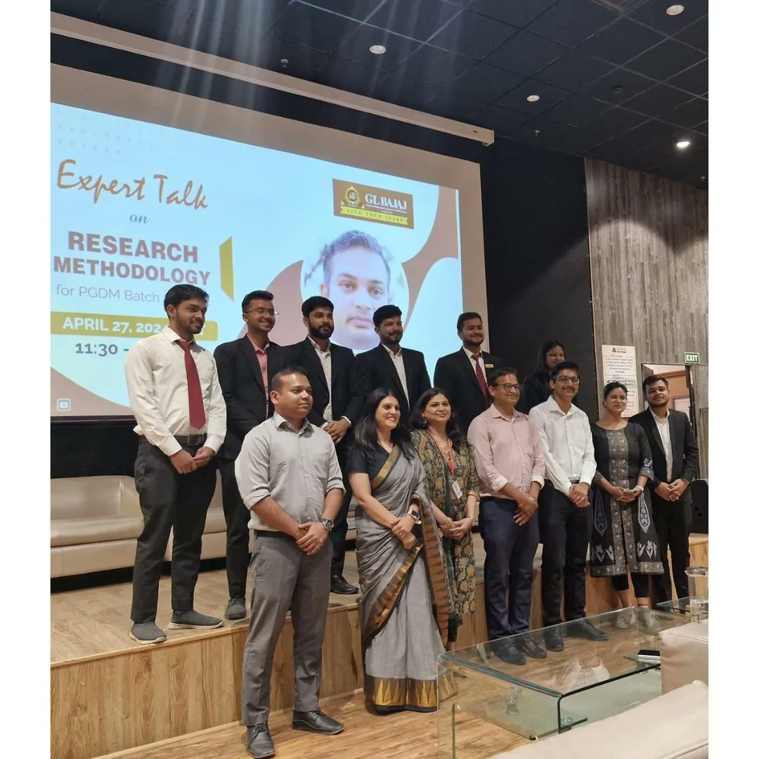 Our trimester III PGDM students of the 2023-25 batch were privileged to engage in an expert session on April 27, 2024. 

#Glbajaj #GLBIMR #pgdmprogram #pgdminstitute #bschool #drsapnarakesh #experttalkseries #expertspeaks #experttalk #expertsession