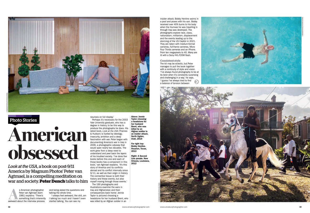 In the current issue of <a href="/AP_Magazine/">Amateur Photographer</a> I am mostly writing about <a href="/MagnumPhotos/">Magnum Photos</a>  <a href="/pvanagtmael/">Peter van Agtmael</a>  and his new  book published by <a href="/thamesandhudson/">Thames & Hudson</a> Look at the U.S.A. 🇺🇸📷 
thamesandhudson.com/look-at-the-us…
