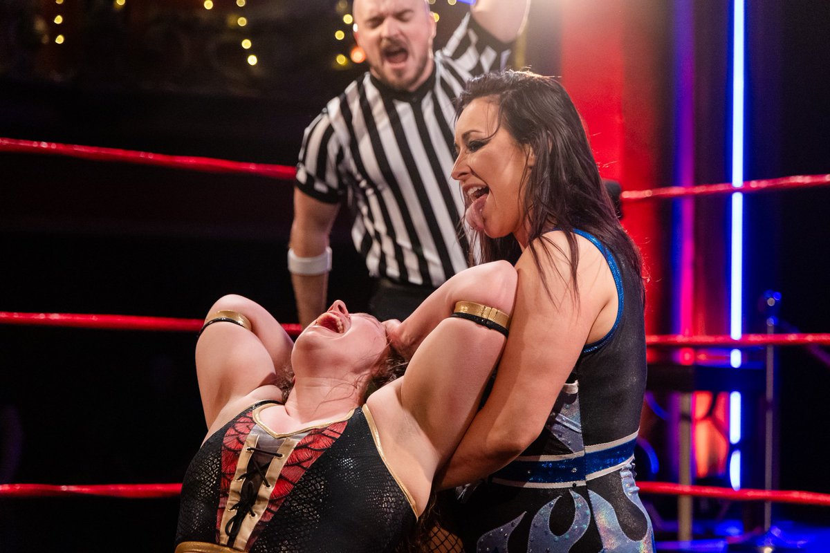 We haven’t seen @alexxisfalcon in Riot Cabaret for almost a year, and it’s safe to say the Iron Queen has returned with even more of a mean streak than before. After a brutal victory over fan favourite @Artemis_PW, Falcon departed. What else might she have planned in Riot…