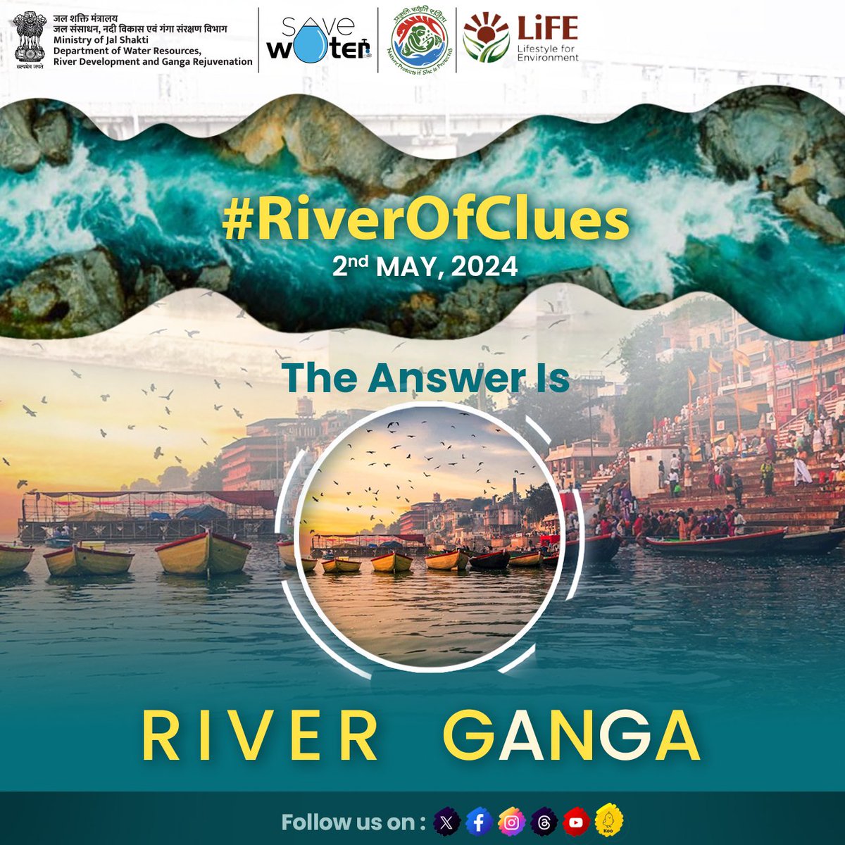 Congratulations to all the brilliant minds who cracked the #riverofclues challenge! Let's keep the excitement alive and invite your friends to join this thrilling adventure. Mention them here, let's hunt clues together & explore intriguing world of @DoWRRDGR_MoJS! #Ganga #DOWR