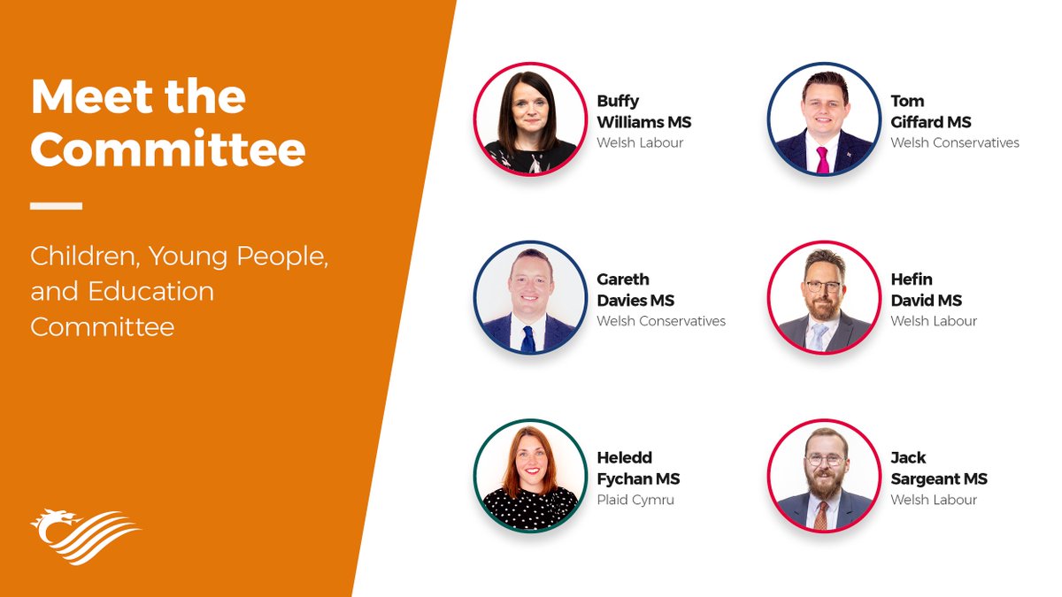 Check out our new committee Members. Find out more about them by reading their profile. senedd.wales/committee/736 @buffywills, @TomGiffard, @GarethDaviesVoC, @hef4caerphilly, @Heledd_Plaid and @JackSargeantAM