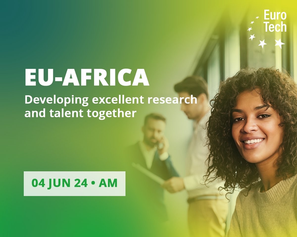 Join us for an exciting conference on the “Capacities for Science & Higher Education” and “Green Transition” priorities of the AU-EU Innovation Agenda! Discuss with us on 4 June in Brussels and online! #AUEU #AfricaEU #InnovationAgenda Info & registration: eurotech-universities.eu/news-and-event…