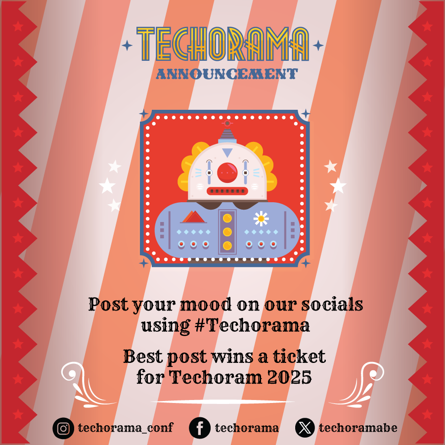 Share your Fun Fair experience with us. Take a picture showing your mood at the Fun Fair. The attendee with the best post wins a free ticket for #Techorama 2025
