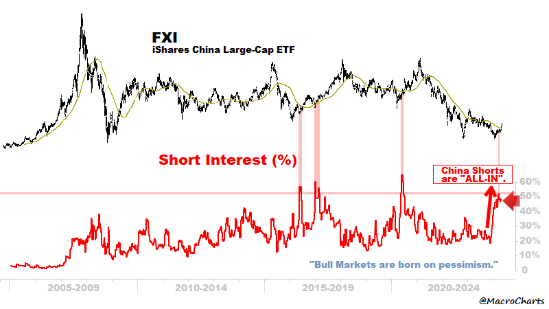 China Shorts are 'ALL-IN'. Bull Markets are born on pessimism.