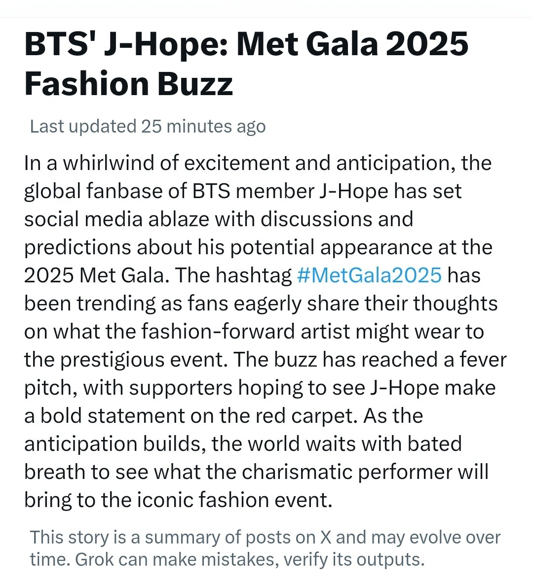 Bom dia pessoal 🤭 J-HOPE AT THE MET GALA 2025