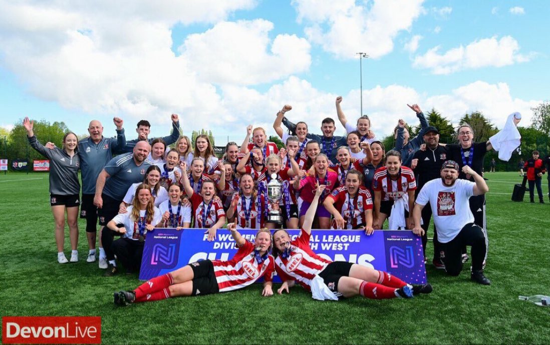 Congrats to @ExeterCityWFC for being named Result/Performance of the Weekend. The 1-1 draw with AFC Bournemouth securing the league title and promotion to T3. 👏 

📸 Exeter City #WeAreNational