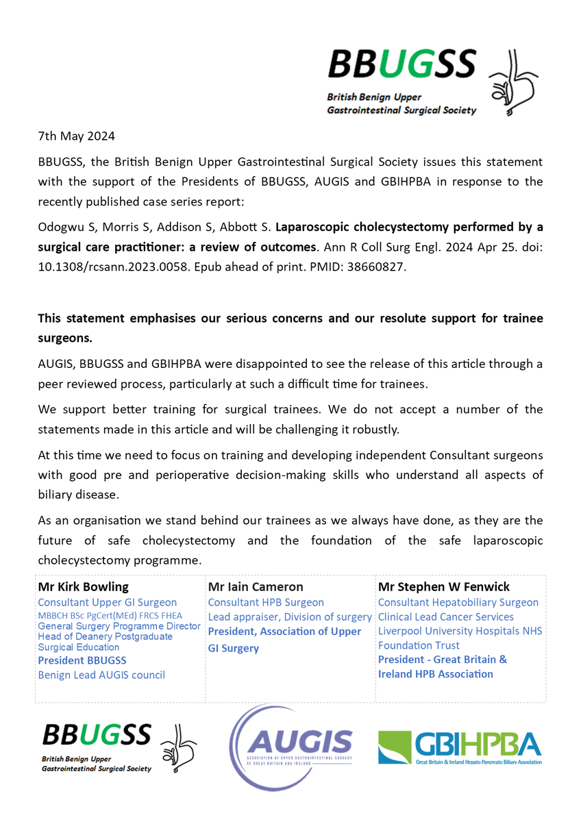 BBUGSS - British Benign Upper GI Surgical Society tweet media