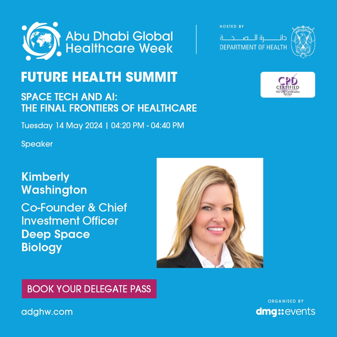 Discover how space exploration and AI combine to accelerate healthcare innovation, through this session led by Kimberly Washington, Co-Founder & Chief Investment Officer at @deepspacebio. Explore the potential for groundbreaking discoveries beyond Earth. Together, at…