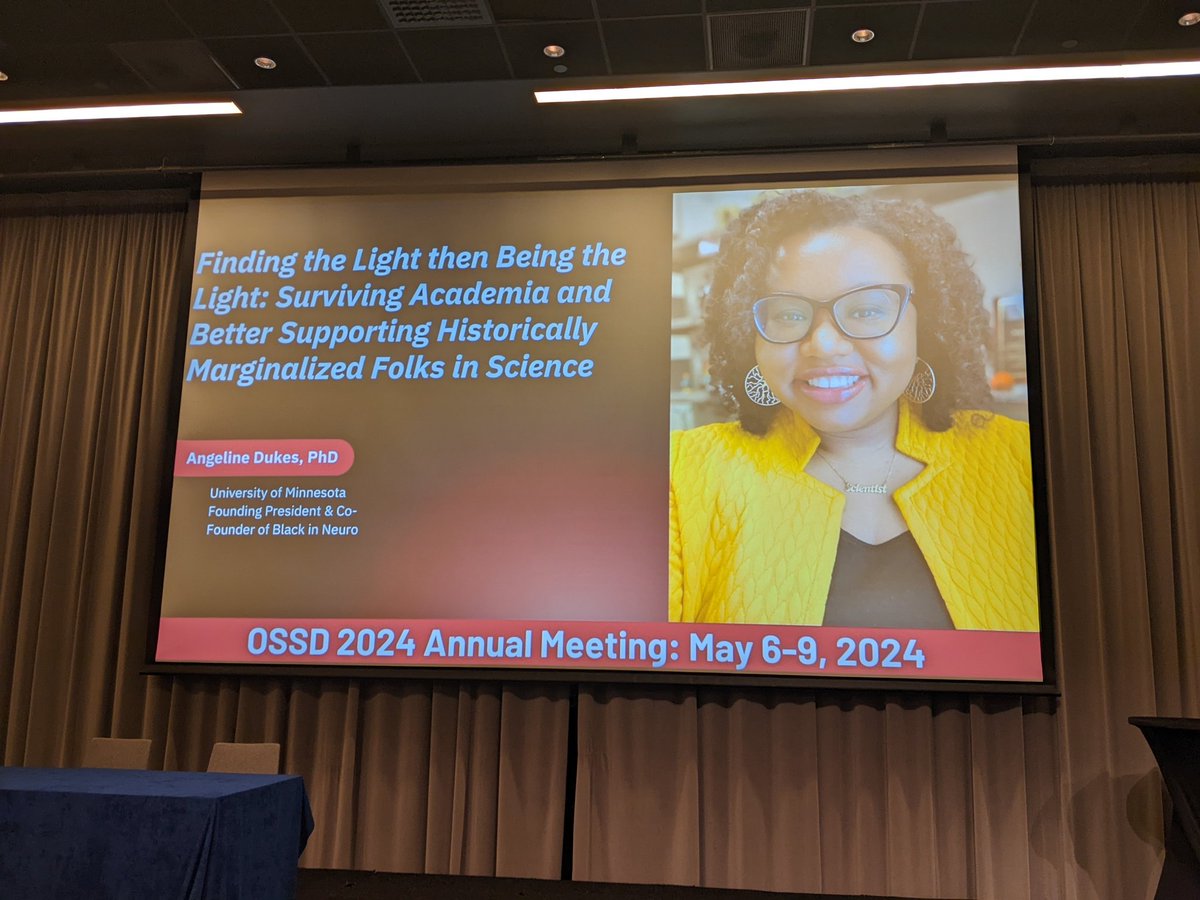 SiaraRouzer's tweet image. Speaking beyond this audience at #OSSD2024, neuroscience as a field is so lucky to have @TheRealDrDukes . Her advocacy is essential and exceptionally comprehensive. 

I wish all neuroscientists could hear this symposium.