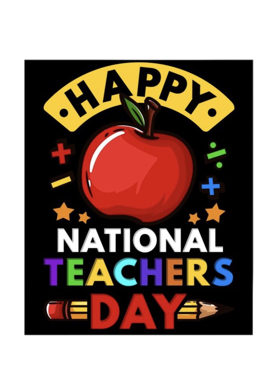 👋Good Tuesday Morning Friends☕️Today we celebrate the amazing Educators who shape our lives by teaching and guiding us through everything from History to Math. Happy #NationalTeachersDay We appreciate your Dedication and Commitment to Education. Thank You👏We Love You❤️🍎🤗
