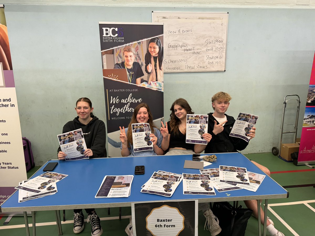 Head Students promoting BC6 at our careers event here at Baxter College.