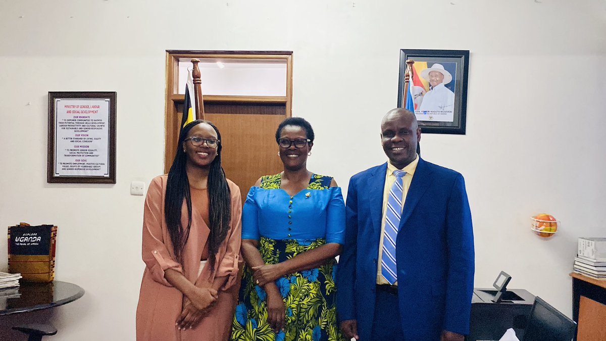Today the CIC of un armed forces of PLU also minister for primary healthy care @MargaretMuhanga paid courtesy to the commander foot soldiers, who is also minister for youth and children @BalaamAteenyiDr Improving the lives of children and youth is vital