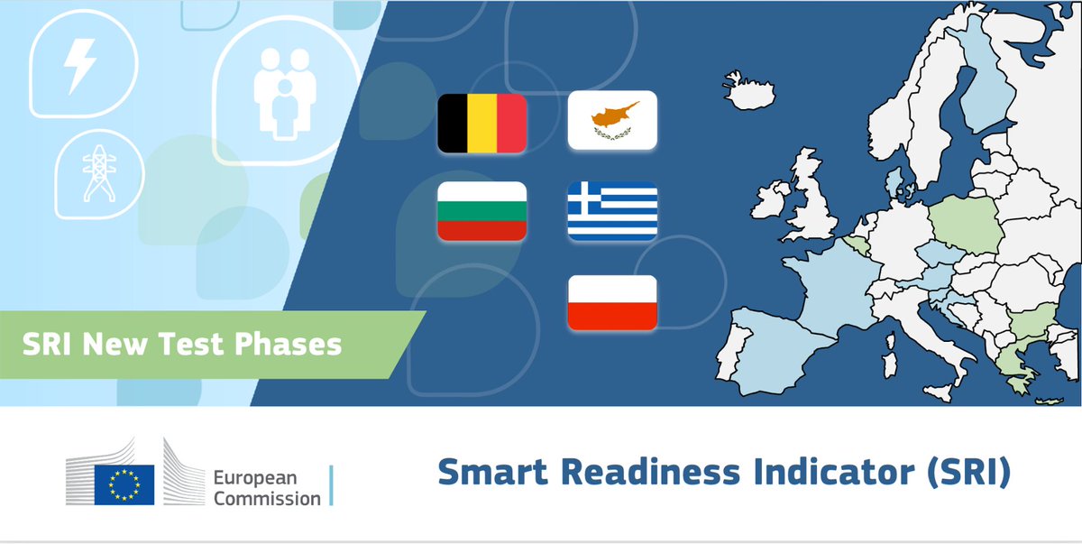 Belgium 🇧🇪 (Flanders), Bulgaria 🇧🇬 , Cyprus 🇨🇾 , Greece 🇬🇷 and Poland 🇵🇱 have launched their #SmartReadinessIndicator (SRI) test phases! SRI is the common EU 🇪🇺 scheme to rate the smart readiness of buildings.🏘️ Read more 👉 europa.eu/!QcMfHC