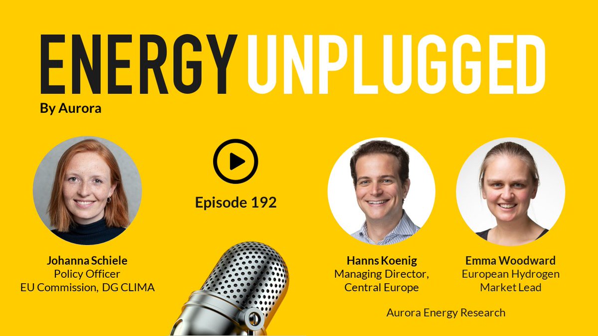 On this podcast episode, we welcome Johanna Schiele, Policy Officer, EU Commission, DG CLIMA, discussing the results of the European Hydrogen Bank auction with Hanns Koenig, our MD for Central Europe and Emma Woodward, our European Hydrogen Market Lead auroraer.com/podcast/