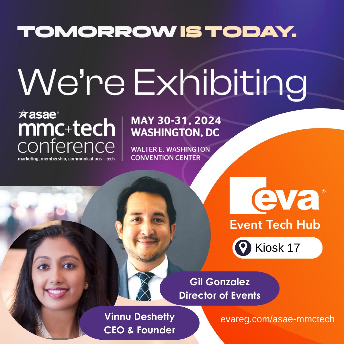 💡 Transform Your Events with EVA Event Tech Hub at ASAE MM&C+Tech! 💡 Meet us on May 30-31 and learn how our solutions can provide groundbreaking insights for your events.  #EventProfessionals #TechForEvents #ASAE #MMCTech