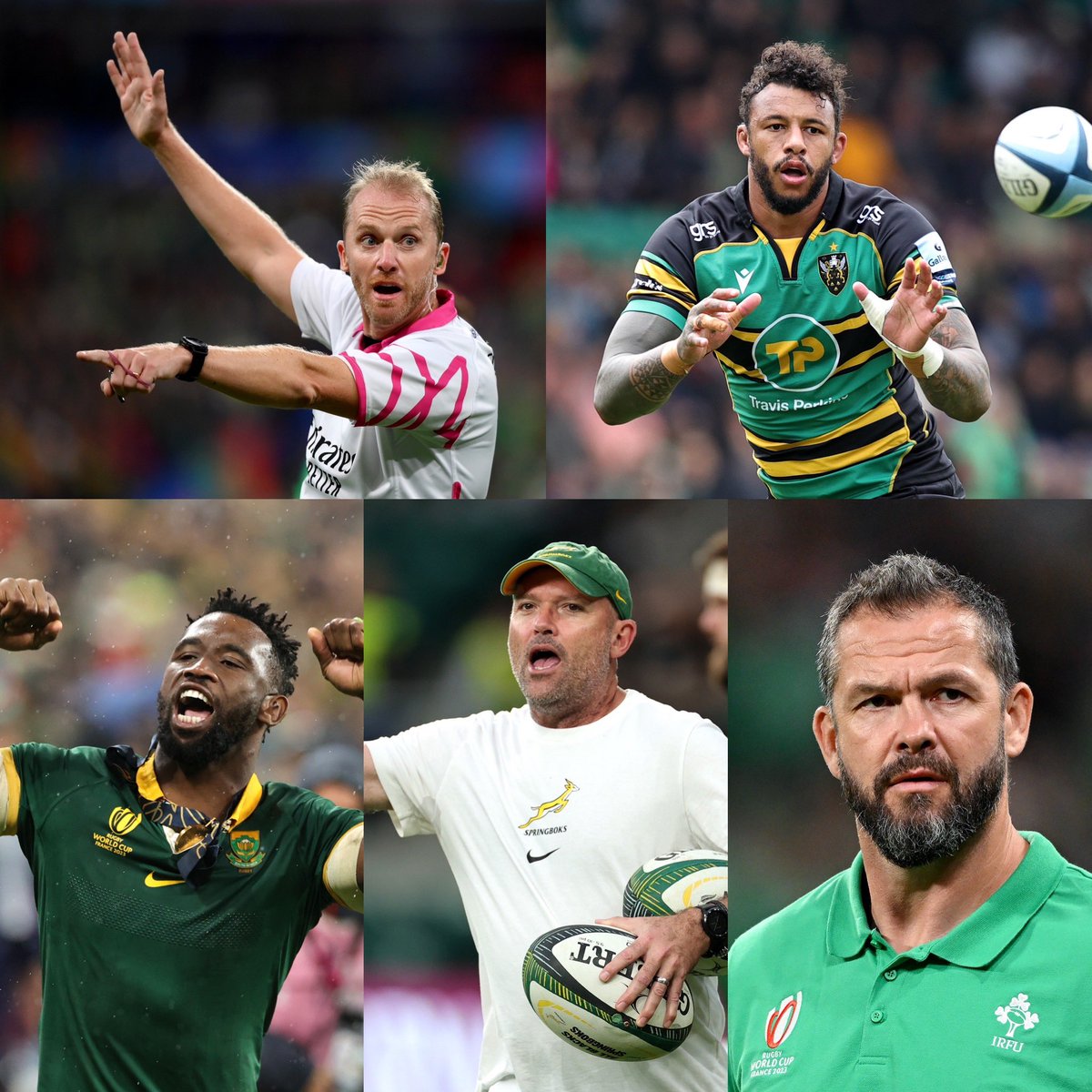 🤩 So that’s our Fab 5️⃣ nominees for #Pat2024 revealed. Who will take home the cup on May 23? 🏆 Wayne Barnes 🏆 Andy Farrell 🏆 Siya Kolisi 🏆 Courtney Lawes 🏆 Jacques Nienaber Thanks to all members who voted 🗳️