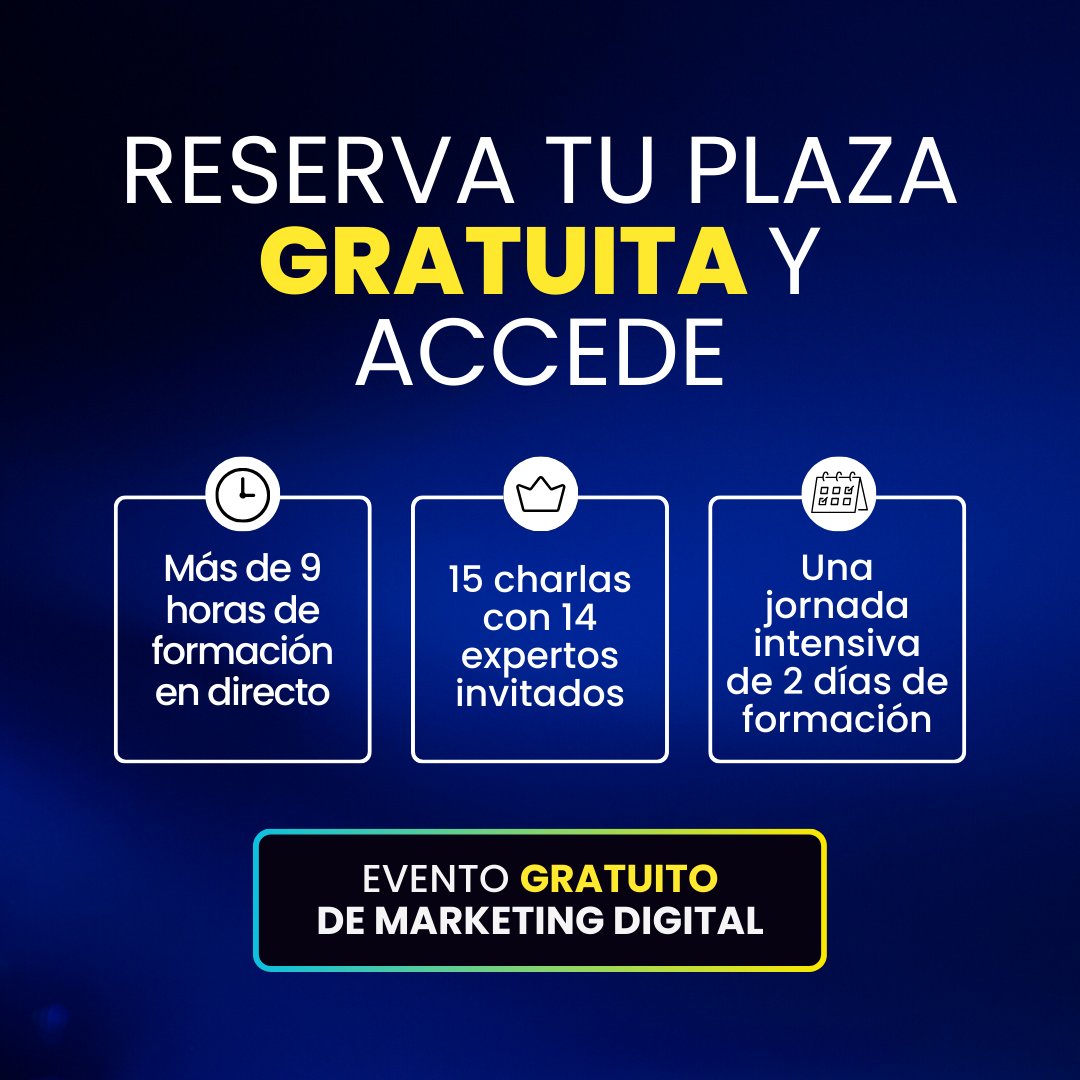 ¡Eventazo gratuito a la vista! 👀👉🏽 #SherpaDigital (@sherpa_campus), un evento para descubrir las última novedades y tendencias en todas las áreas del Marketing Digital e IA. 🔥 📆 15 y 16 de mayo 2024 🕘 13:30-20:30h 🎟️ ¡Reserva tu plaza! 👉🏽 i.mtr.cool/gnbzrqbdyc