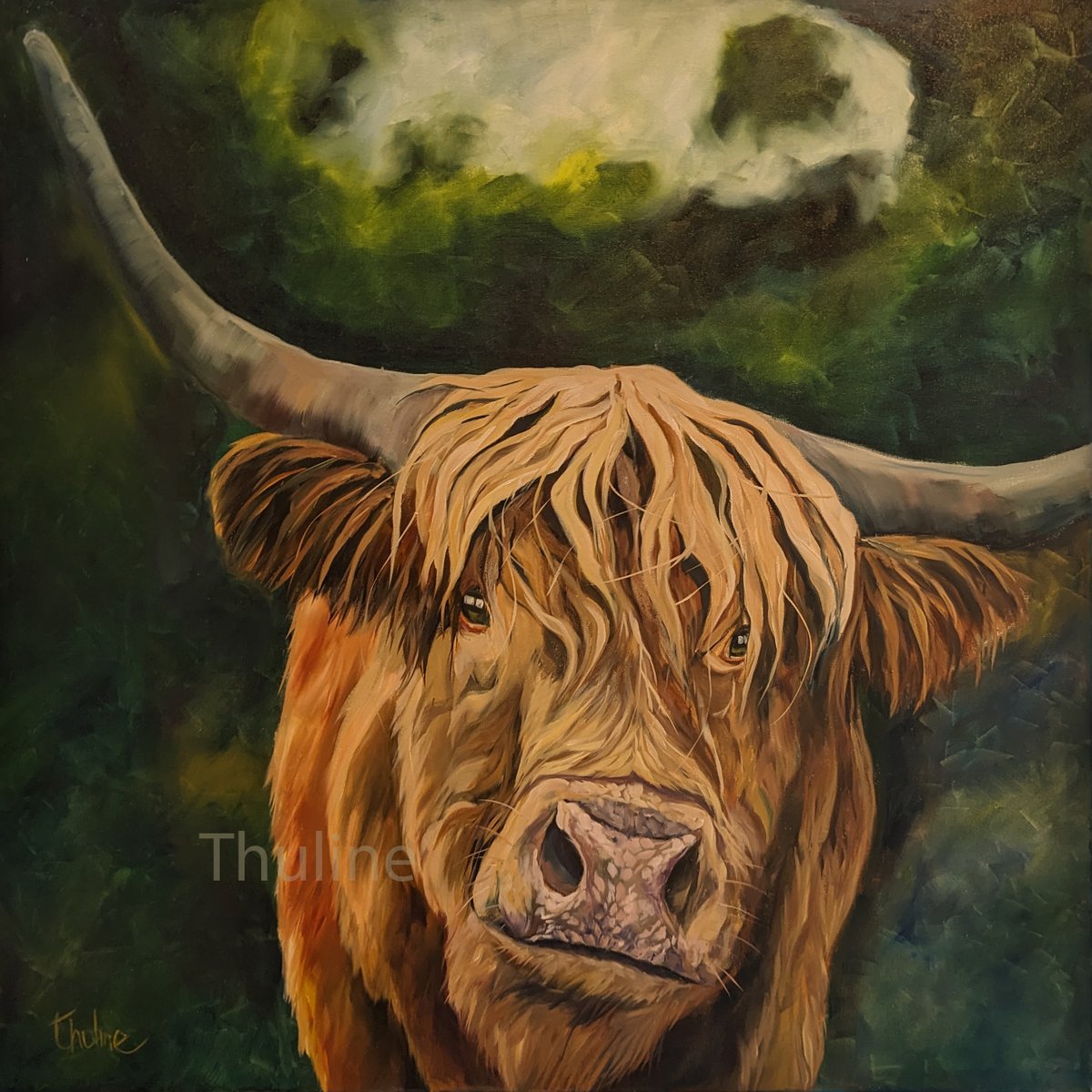 I've neglected twitter, but I'm back and will do my best to post something regularly. 'I've been called'. Oil painting on a deep canvas. 36x36'(91x91cm). £1400.
#highlandcow #cowseverywhere #farmlove  #cattle #cowsofinstagram #cowspiracy #farmanimals #cows #farming #cow #farmlife
